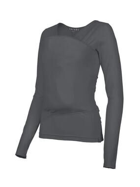 Lalabu Soothe Shirt Long Sleeve Gray Mom Baby Wearing L